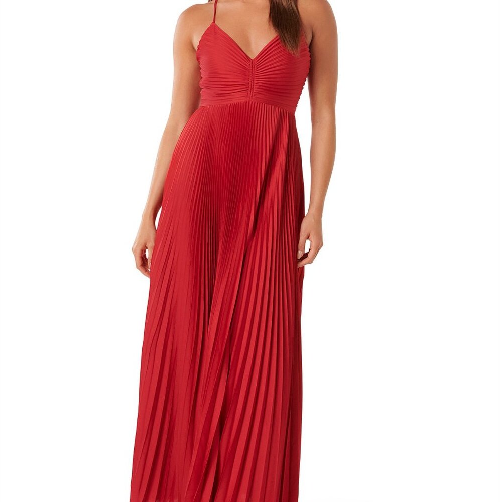 Ever New Geri Tie Back Pleated Dress